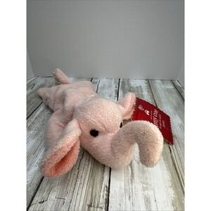 VTG '03 Amy Coe 9" PINK ELEPHANT Beanbag Plush Stuffed‎ Animal Lmtd Ed. NWT  HTF